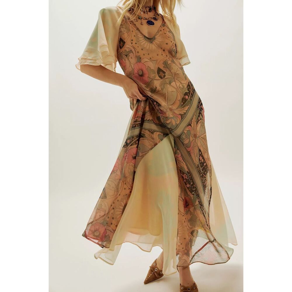 New Free People Celestial Nights Maxi Dress Size Xs, - Picture 7 of 14